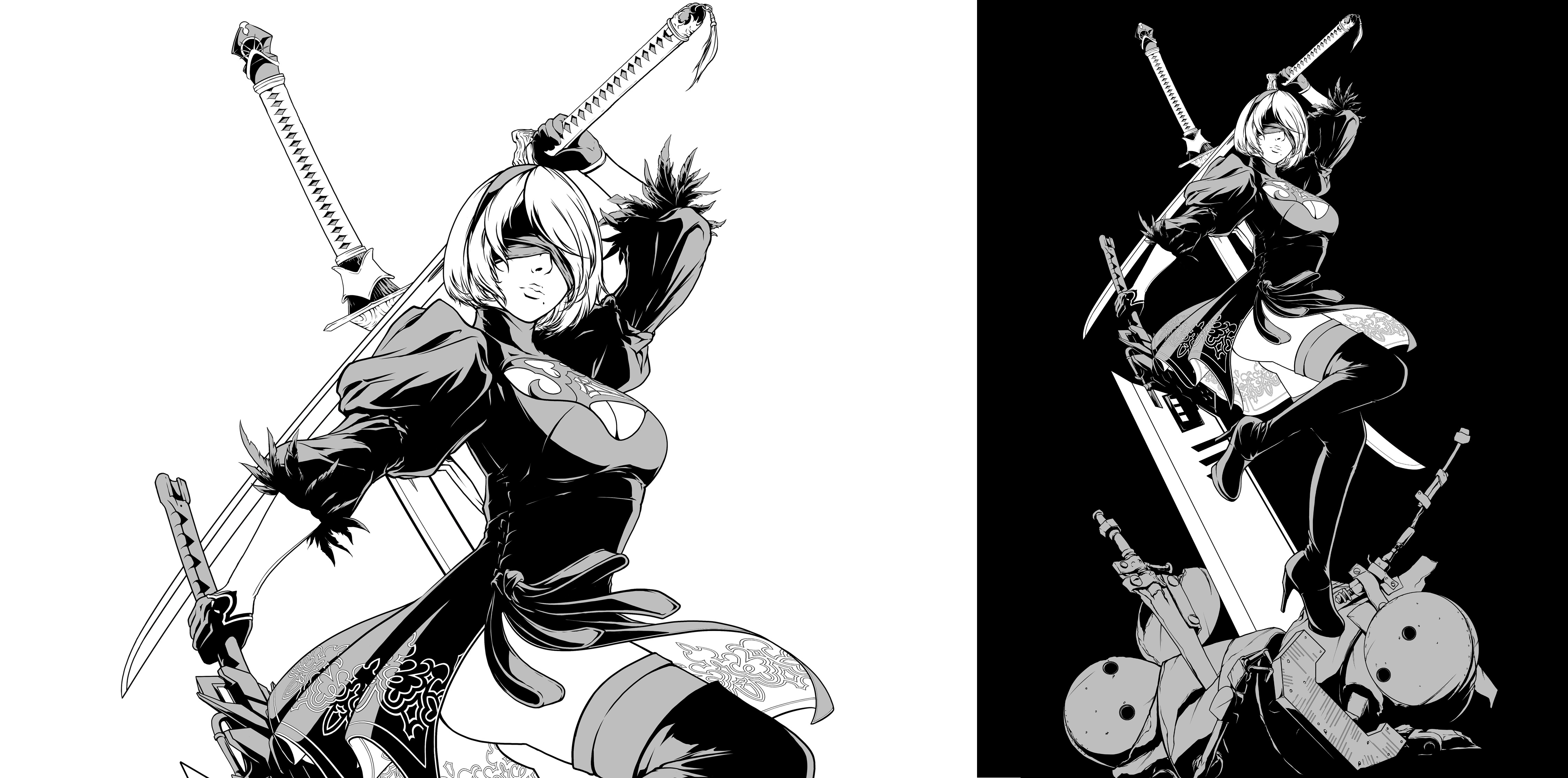 MINDKILLERINK x Neo4ic - Nier Automata graphic design illustration mindkillerink neo4ic nier automata