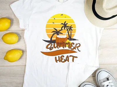 Summer heat T-shirt design branding design graphic design illustration logo typography vector