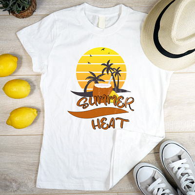 Summer heat T-shirt design branding design graphic design illustration logo typography vector