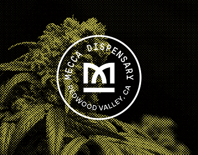 Mecca Dispensary Visual Identity & Logo Design brand branding cannabis graphic design halftone logo logodesign styleguide visual identity webdesign