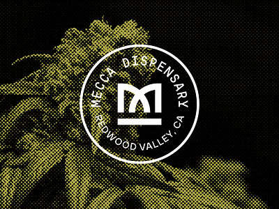 Mecca Dispensary Visual Identity & Logo Design brand branding cannabis graphic design halftone logo logodesign styleguide visual identity webdesign