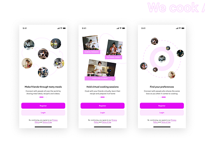 We cook app product design ui ux