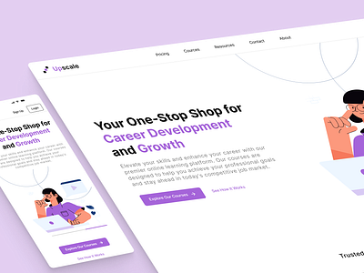 Upscale Your Learning. app design ui website design
