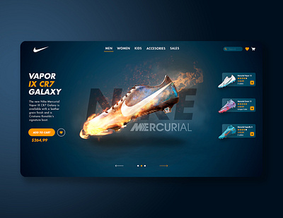 Nike Landing Page - Concept app branding design graphic design illustration typography ui ux