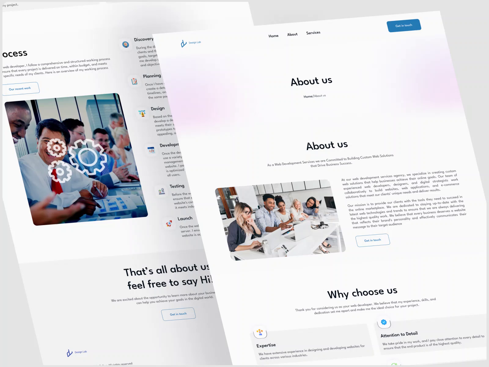 About Us page for web development Agency by ilias miah on Dribbble
