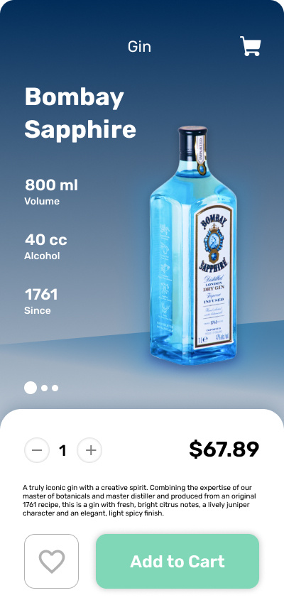 Drink Shop app bombay clean design drink market mobile shop ui