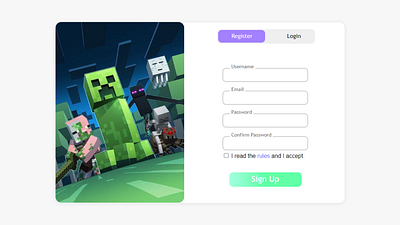 Register Form animation design graphic design ui ux web design website