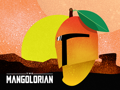 The Mangolorian - practice affinity character design fruit graphic design honduras illustration mandalorian mango movie vector