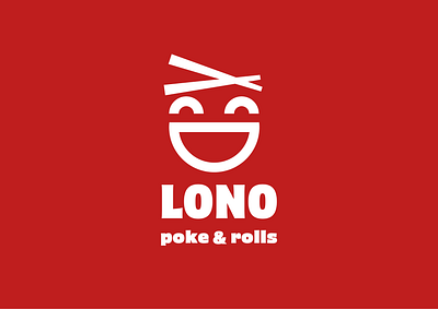 LONO Poke and Rolls branding food happy hawaiian logo lono poke rolls sushi