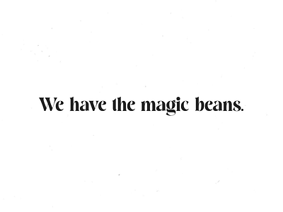 We have the magic beans. animation branding fasul studio logo motion graphics