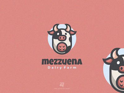 MEZZUENA artnivorastudio branding cartoon character colorful cow creative cute design funny graphic design illustration logo logoawesome logodesign logoinspiration logomaker modern simple vector