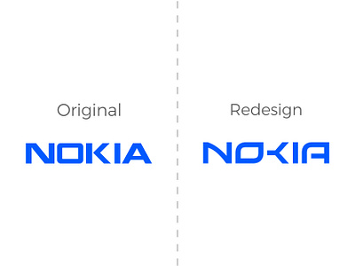 Nokia Logo Redesign - Alternative Version best logo branding creative logo design graphic design great logo logo logo design logo designer logo redesign mobile logo nokia nokia logo nokia new logo redesign respin tech logo technology typography logo wordmark logo