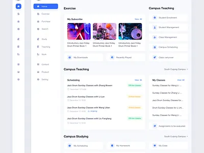 Educational desktop dashboard deaktop edu ui ui design web web design