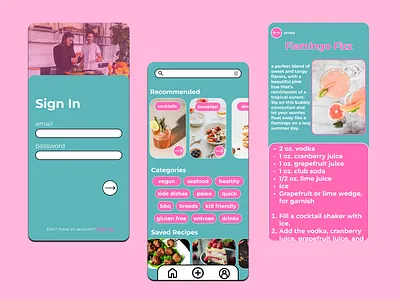 One-Stop Destination for Delicious Recipes app branding cooking design food graphic design illustration logo recipes typography ui ux vector