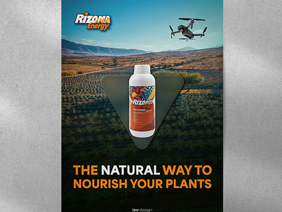 Rizoma Energy-Organic Fertilizer Flyer advertisement branding design fertilizer flyer graphic design organic photomontage