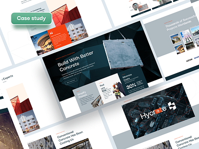 Case Study : Hycrete Website Redesign 2023 branding case study design graphic design hycrete landing page minimal ui uiux ux web web design website
