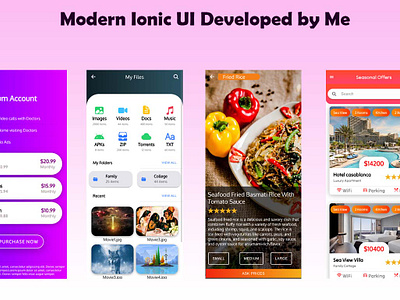 Ionic Mobile App UI/UX Design Ideas angular app branding code design design ideas ideas inspiration ionic mobile scss ui ux