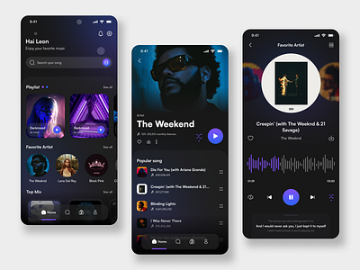 Musikku - Music Mobile App app music ui ux