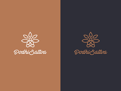 BodhiSattva logo design branding design graphic design identity illustration logo logotype vector yoga