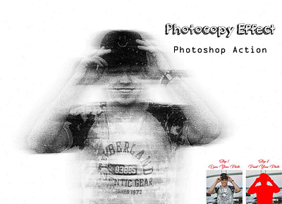 Photocopy Effect Photoshop Action adobe photoshop