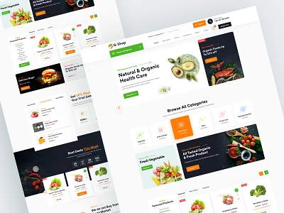 Grocery shop Website, groceries, supermarket, e-commerce, ui, ux cart e commerce ecommerce fast food food marketplace fruit groceries grocery grocery online home page landing page modern product shop store food store supermarket ui ux web design website design