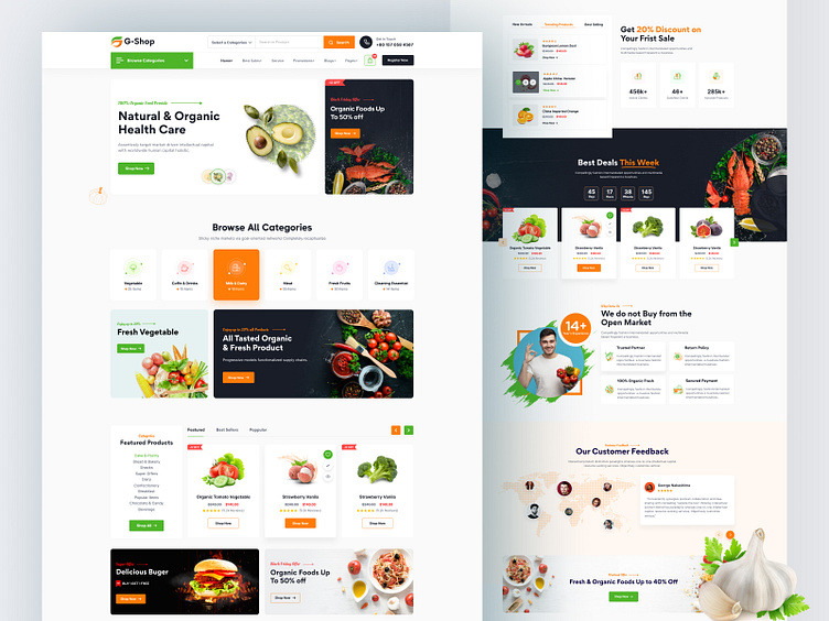 Grocery shop Website, groceries, supermarket, e-commerce, ui, ux by ...