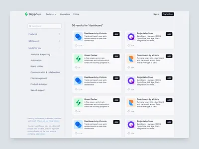 Sisyphus || White Mode app store design extensions light mode nav bar product design search bar sidebar ui ux web design