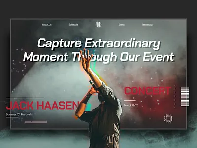EyVent - Event Landing Page branding clean concert design event festival flat guest stars illustration landing landing page logo party responsive website schedule ui user interface ux web design website