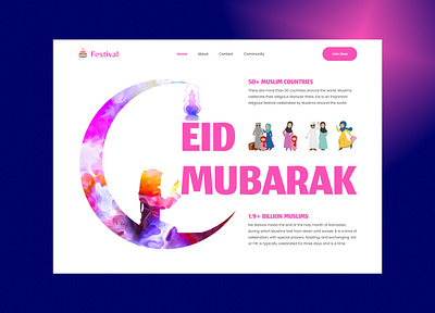 Header UI UX Design agency app design branding design eid design header design hero design islamic website ui website design