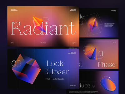 Radiant - Pitch Deck Exploration after effects animation blur deck geometric gradients graphic design layout motion motion graphics pitch deck pitchdeck powerpoint presentation slides