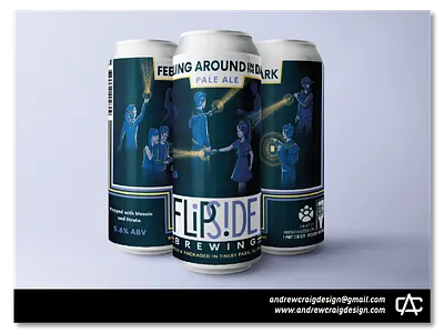 Feeling Around In The Dark Pale Ale beer label branding design graphic design illustration vector