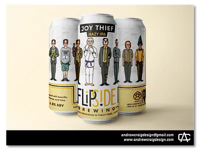 Joy Thief Hazy IPA art beer labels branding design graphic design illustration vector