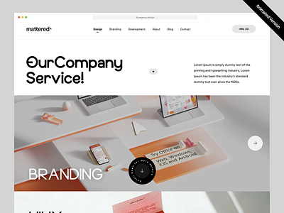 Our Service Page - Design Agency animation app branding company design design agency minimal motion motion design prototype service service page ui web website