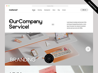 Our Service Page - Design Agency animation app branding company design design agency minimal motion motion design prototype service service page ui web website