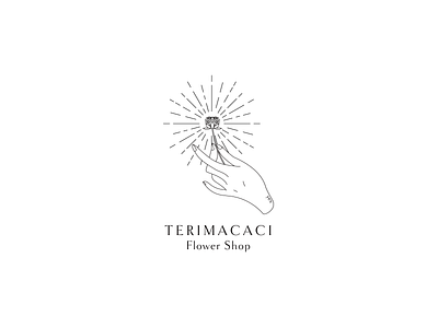 Terimacaci Logo branding flower graphic design hand illustration logo typography