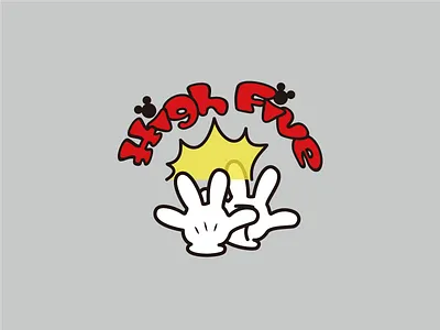 High Five branding graphic design illustration typography