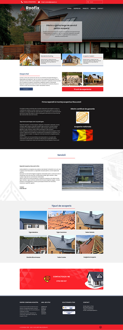 Design Website Acoperis.ro graphic design ui