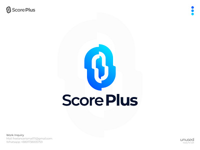 Score Plus, Modern Logo Design Concept app logo branding design graphic design illustration logo logo brand logo branding logo design logo make modern logo modern logo mark modern logos news logo score plus tech logo vector web logo