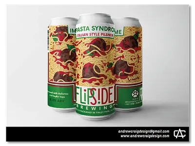 Impasta Syndrome Italian Pilsner beer label branding design graphic design illustration vector