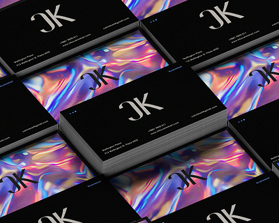 Calvin | Business Card brand identity branding business business card card color design designer gradient graphic design hologram logo logo design logotype monogram monogram logo name name card personal brand typography