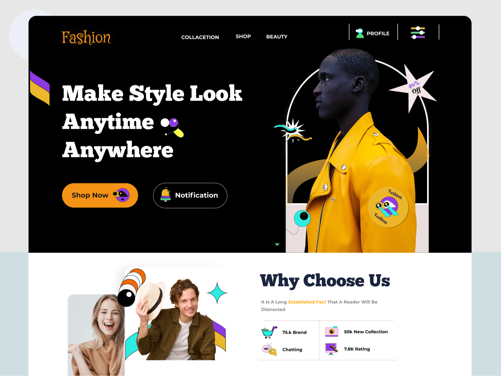 Example of E Commerce  Website Design