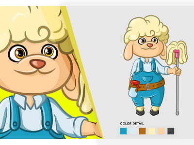 Animal Mascot Sheep - custom cartoon character animal mascot sheep cartoon 2d