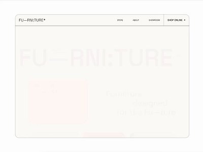 Furniture Store Landing Page animation desktop furniture store landing page ui web