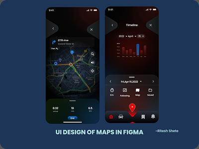 UI Design for Maps App 3d design figma graphic design ui uiux ux uxdesigner vector
