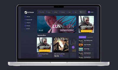 STEAM Landing Page Re-Design design gaming landing page landing page design ui ui design web design web ui website design