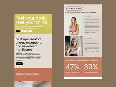 Yoga fitness website design&dev branding design frontend graphic design illustration logo ui ux vector webdesign