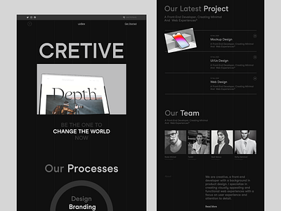 Uidex Creative agency landing page agency agency website awwward branding business creative design home page landngpage marketing portofolio ui web website