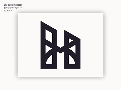 Monogram HM Logo Design art awesome branding design design logo designer dubai enwirto icon letter lettering logo logos minimal monogram vector