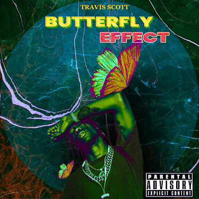 Butterfly Effect - Travis Scott graphic design