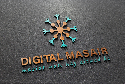 Digital Masair logo 3d mockup graphic design ideas logo design